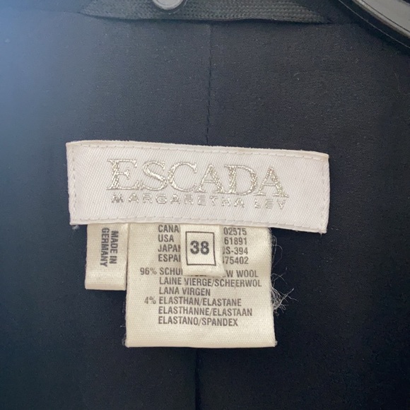 ESCADA black tuxedo style structured blazer s38 - Picture 7 of 7